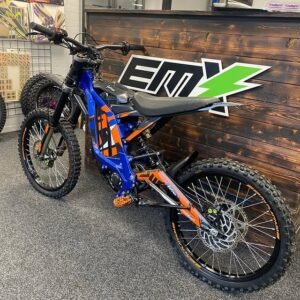 This blue 2022 surron light bee x1 for sale is now available for sale — a perfect blend of rugged off-road capabilities with quiet, clean electric power.